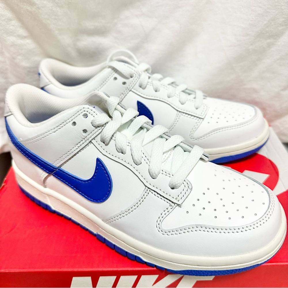 Nike Dunk Low White Hyper Royal Shoes